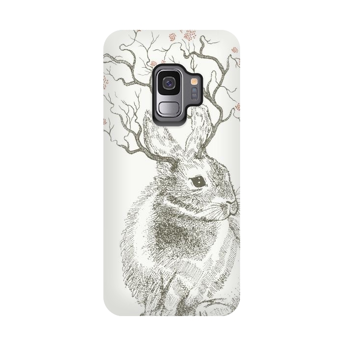 Galaxy S9 StrongFit Forest Bunny by Rose Halsey