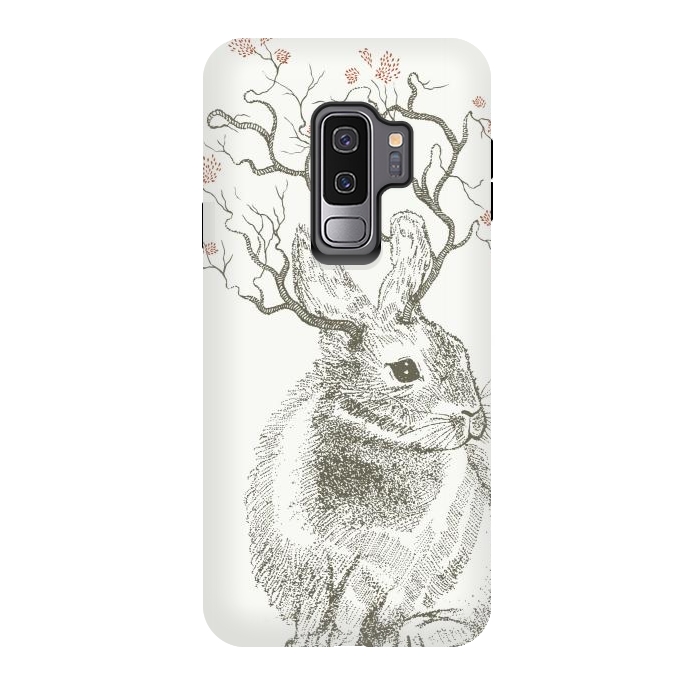 Galaxy S9 plus StrongFit Forest Bunny by Rose Halsey