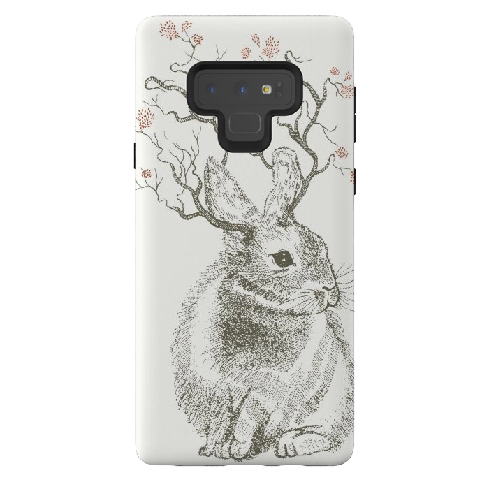 Galaxy Note 9 StrongFit Forest Bunny by Rose Halsey