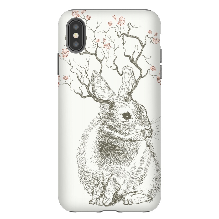 iPhone Xs Max StrongFit Forest Bunny by Rose Halsey