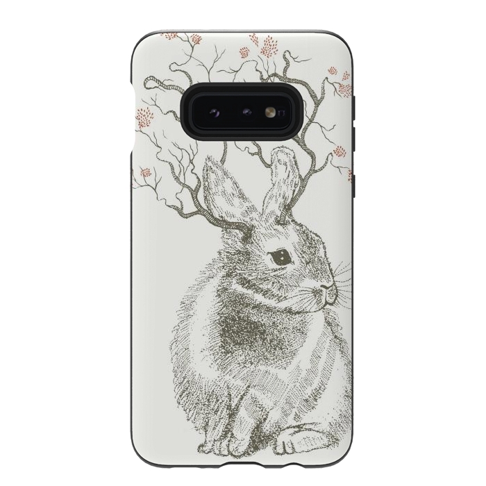 Galaxy S10e StrongFit Forest Bunny by Rose Halsey