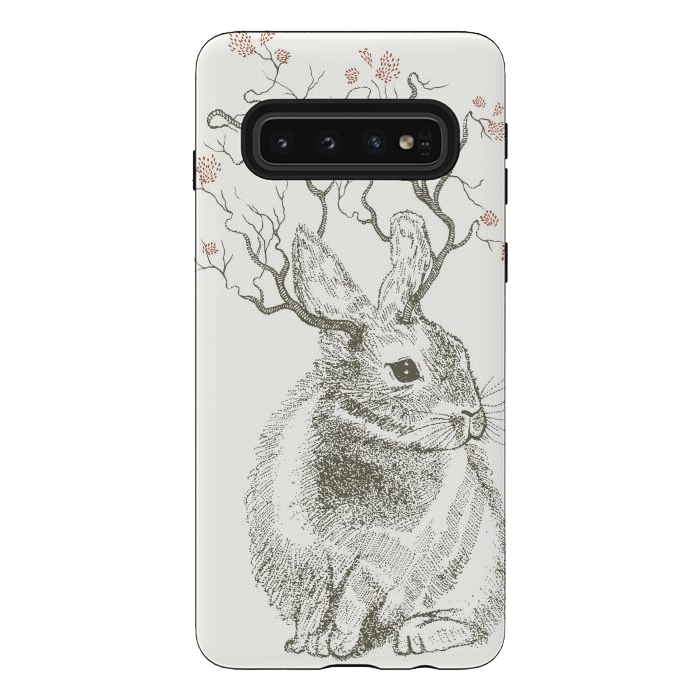 Galaxy S10 StrongFit Forest Bunny by Rose Halsey