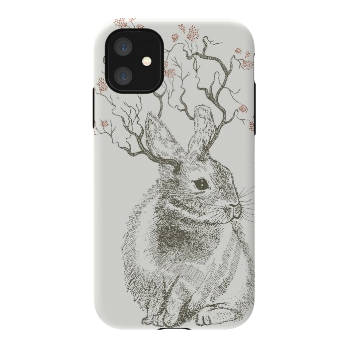 iPhone 11 StrongFit Forest Bunny by Rose Halsey