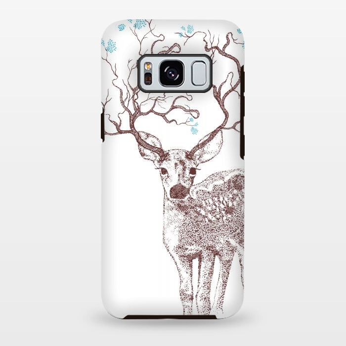Galaxy S8 plus StrongFit Forest Deer by Rose Halsey
