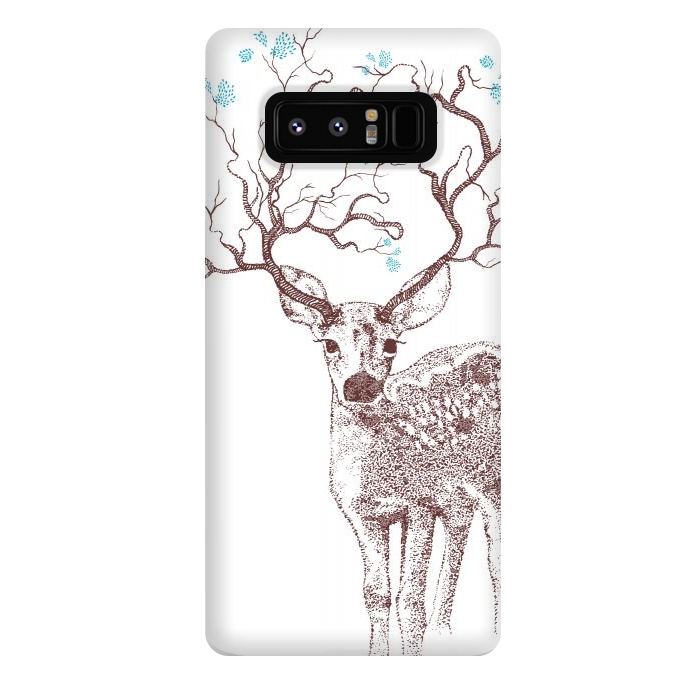 Galaxy Note 8 StrongFit Forest Deer by Rose Halsey