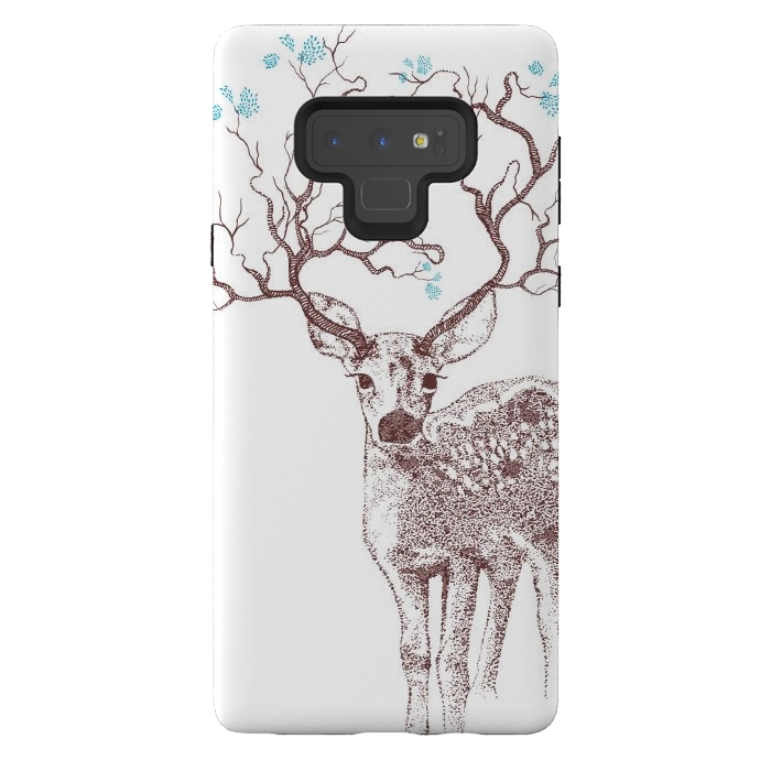 Galaxy Note 9 StrongFit Forest Deer by Rose Halsey