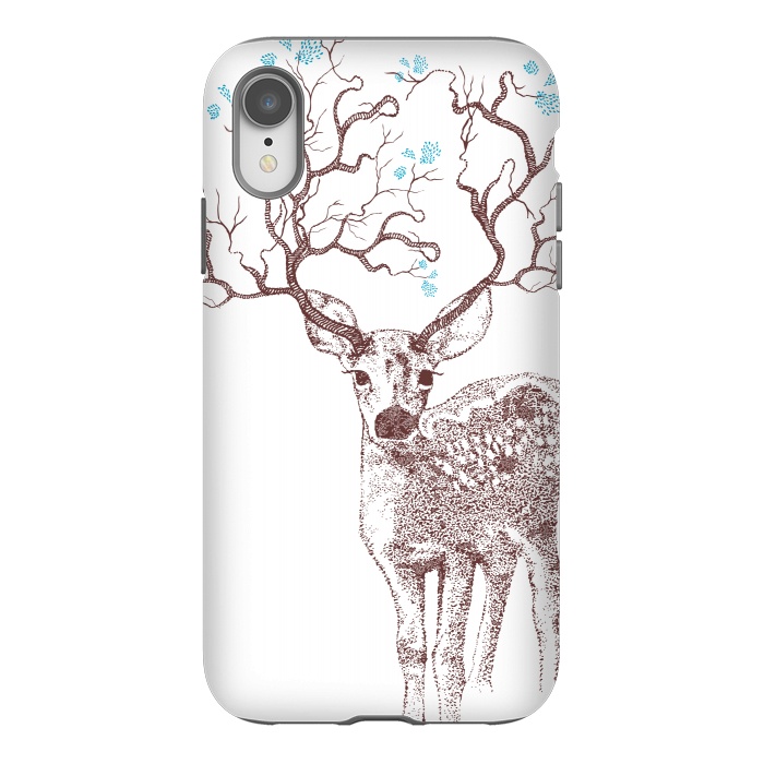 iPhone Xr StrongFit Forest Deer by Rose Halsey