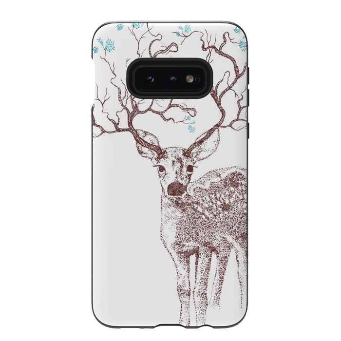 Galaxy S10e StrongFit Forest Deer by Rose Halsey