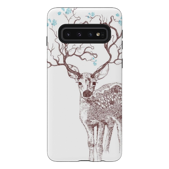 Galaxy S10 StrongFit Forest Deer by Rose Halsey