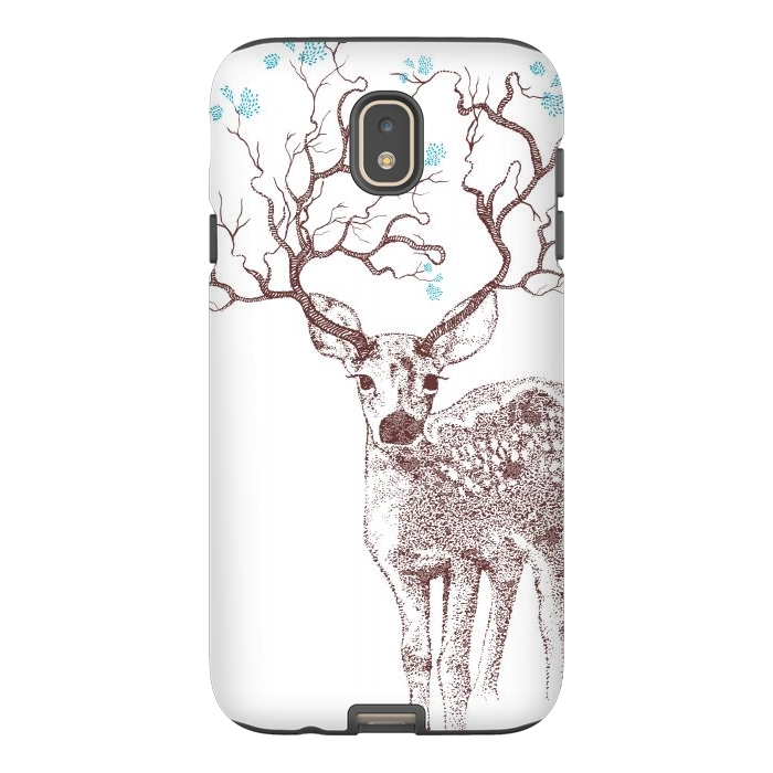 Galaxy J7 StrongFit Forest Deer by Rose Halsey