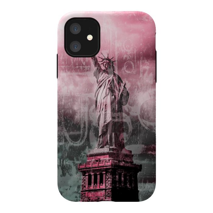 iPhone 11 StrongFit Statue Of Liberty Mixed Media Art by Andrea Haase