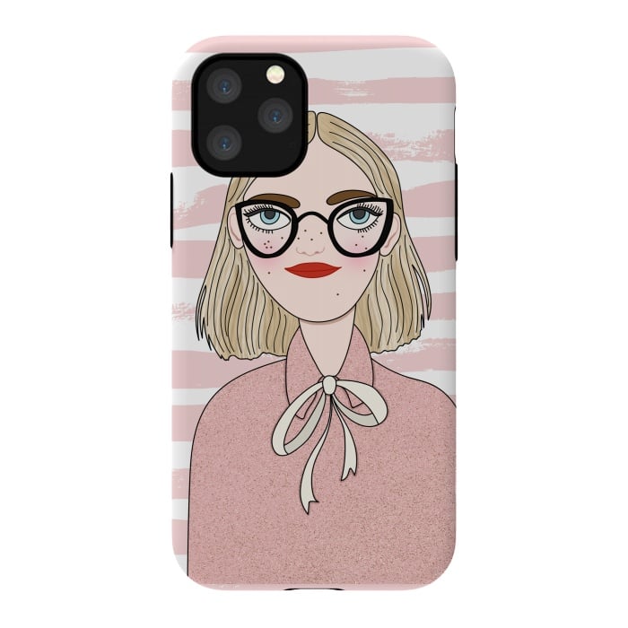 iPhone 11 Pro StrongFit Cute Pink Fashion Girl by DaDo ART
