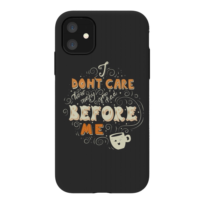 iPhone 11 StrongFit Coffee typography funny design by Jelena Obradovic