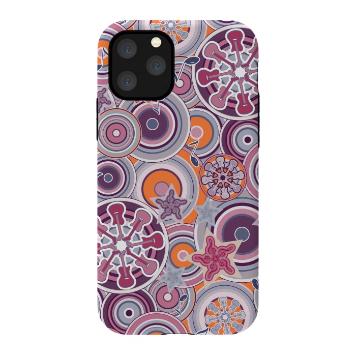 iPhone 11 Pro StrongFit Glam Boho Rock in Purple and Orange by Paula Ohreen
