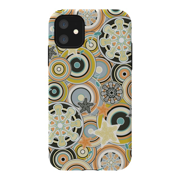 iPhone 11 StrongFit Glam Boho Rock in Navy and Green by Paula Ohreen