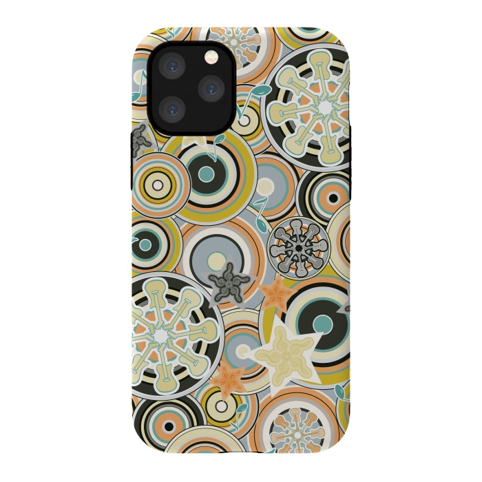 iPhone 11 Pro StrongFit Glam Boho Rock in Navy and Green by Paula Ohreen