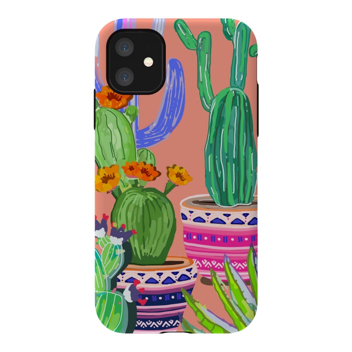 iPhone 11 StrongFit Cactus wonderland by MUKTA LATA BARUA