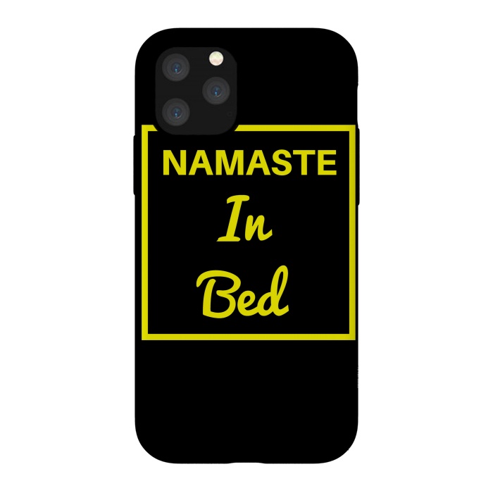 iPhone 11 Pro StrongFit namaste in bed yellow by MALLIKA