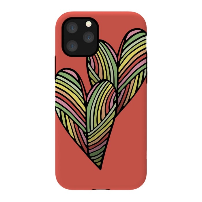 iPhone 11 Pro StrongFit Two Hearts by Majoih