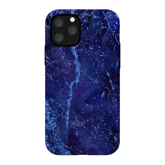 iPhone 11 Pro StrongFit Blue Marbled Glitter 2 by Andrea Haase