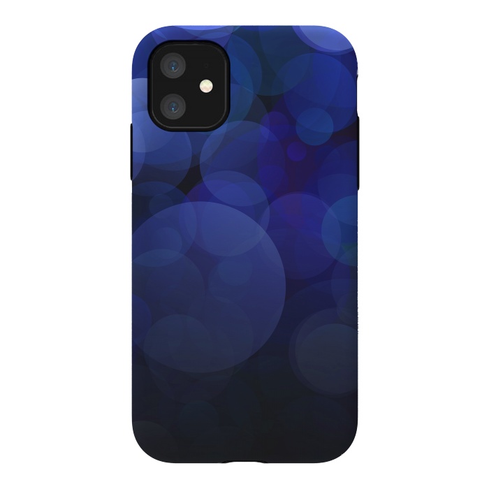 iPhone 11 StrongFit Magical Blue Bokeh Lights by Andrea Haase