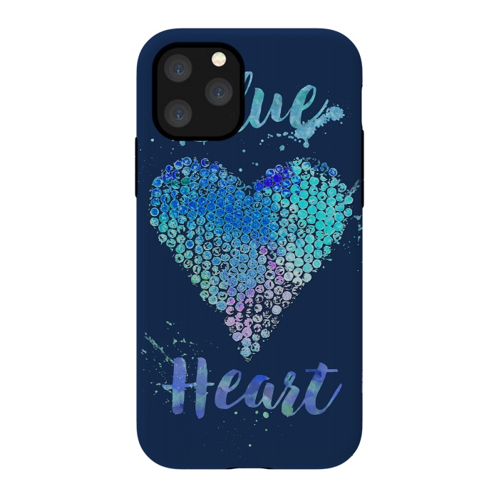 iPhone 11 Pro StrongFit Blue Heart  by Andrea Haase