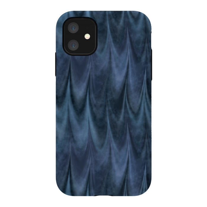 iPhone 11 StrongFit Blue Wbstract Waves by Andrea Haase