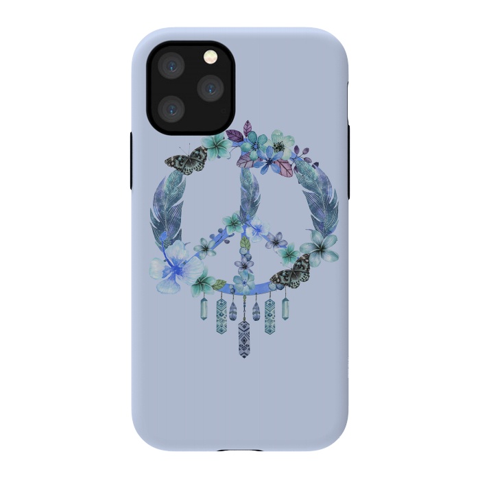 iPhone 11 Pro StrongFit Blue Peace Dreamcatcher by Andrea Haase