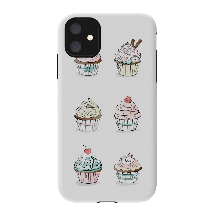 iPhone 11 StrongFit Sweet Cupcakes by Martina
