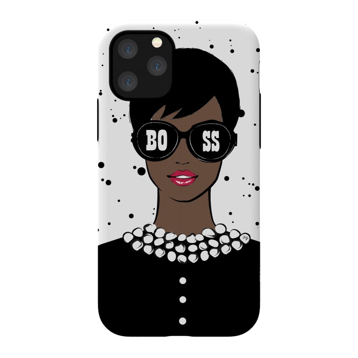 iPhone 11 Pro StrongFit Lady Boss Dark Skin by Martina