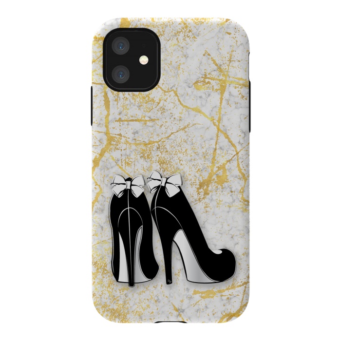 iPhone 11 StrongFit Luxury Golden Marble Heels by Martina