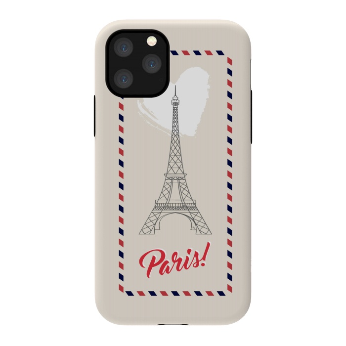 iPhone 11 Pro StrongFit Vintage envelope Eiffel Tower in Paris by Martina