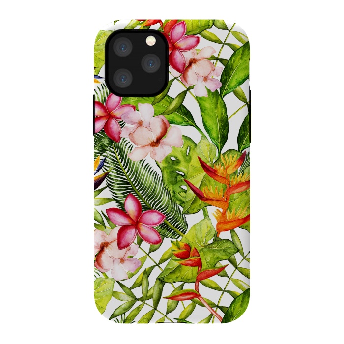 iPhone 11 Pro StrongFit Aloha Tropical Flower Jungle Pattern by  Utart
