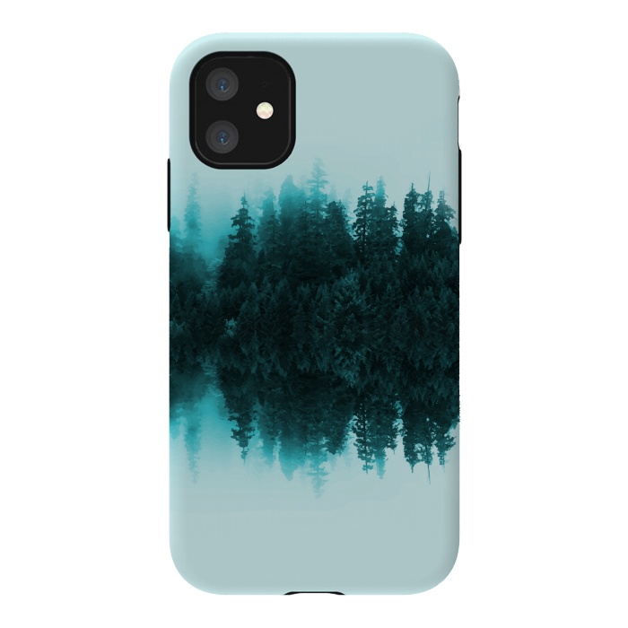 iPhone 11 StrongFit Cloudy Forest by Creativeaxle