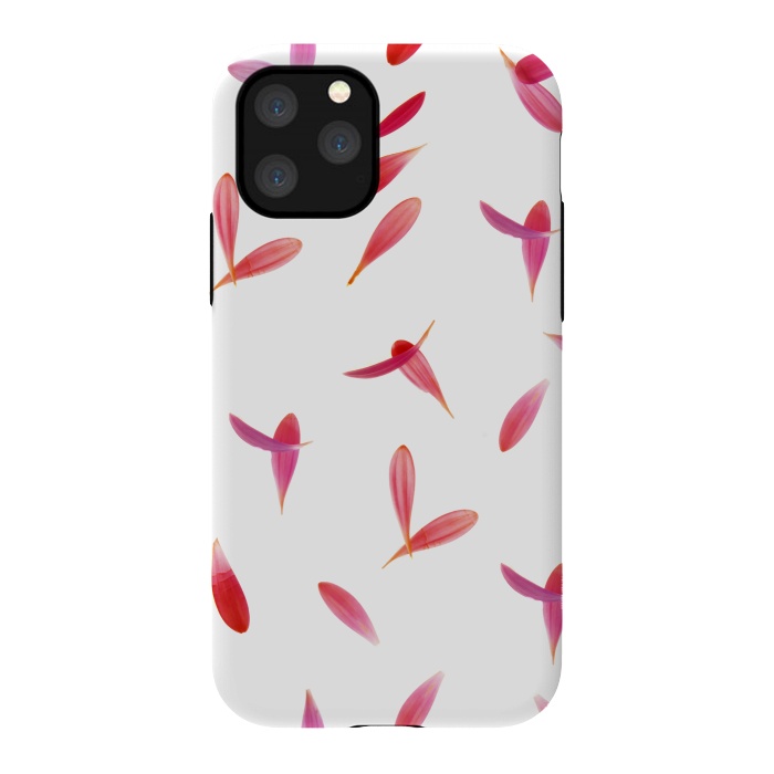 iPhone 11 Pro StrongFit Red Rose Leaves by Creativeaxle