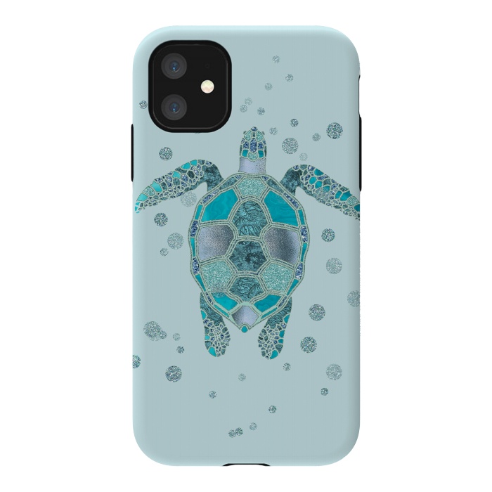 iPhone 11 StrongFit Underwater Glamour Turtle by Andrea Haase