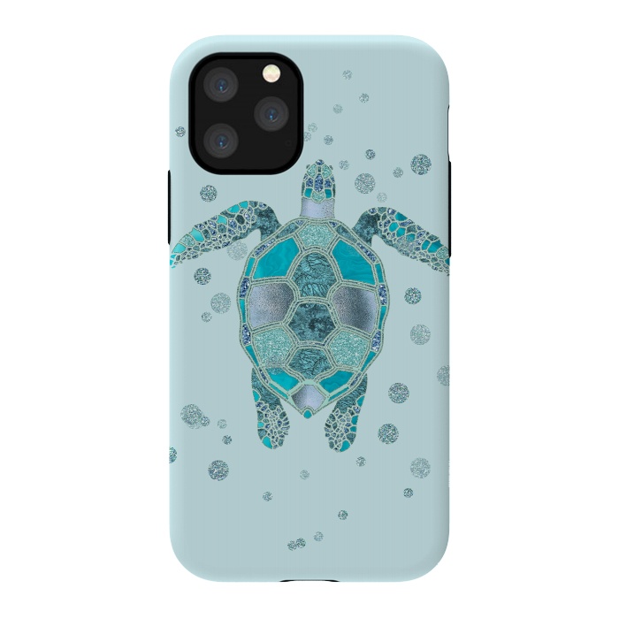 iPhone 11 Pro StrongFit Underwater Glamour Turtle by Andrea Haase