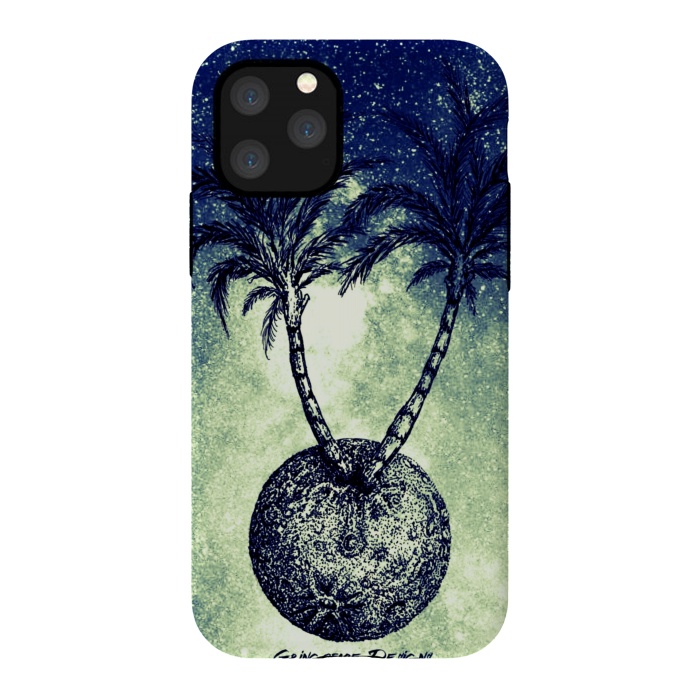 iPhone 11 Pro StrongFit Paradise is on the Moon by Gringoface Designs