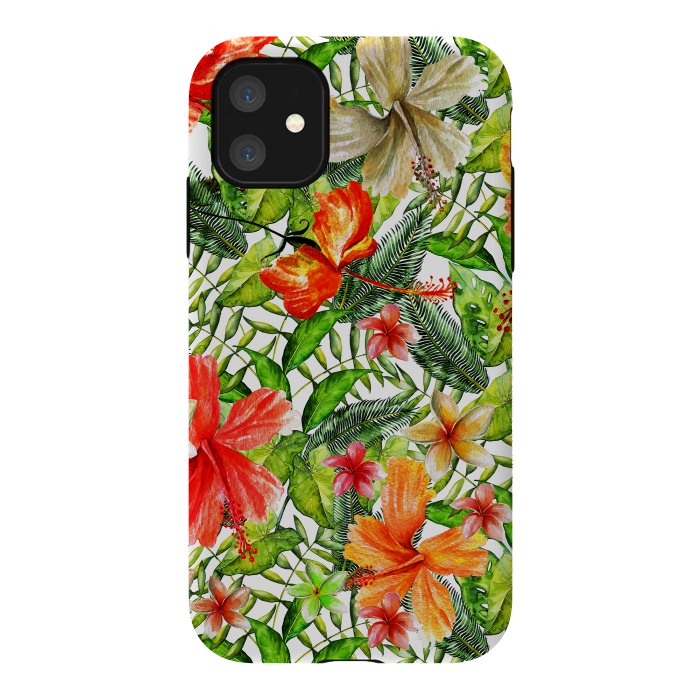 iPhone 11 StrongFit Hibiscus Pattern by  Utart