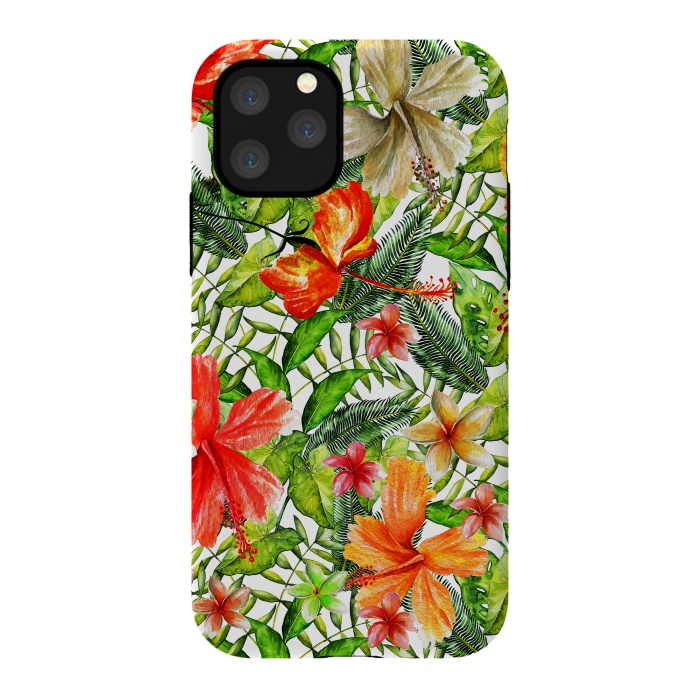 iPhone 11 Pro StrongFit Hibiscus Pattern by  Utart