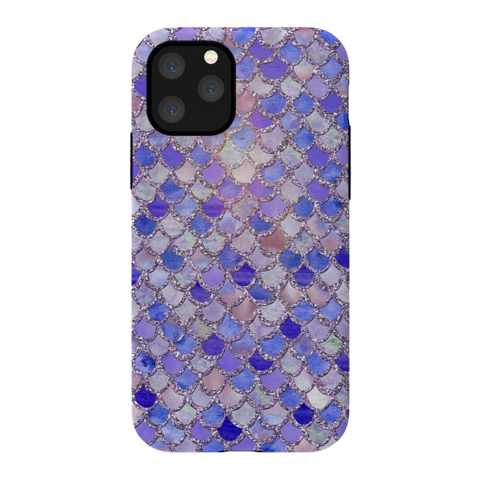 iPhone 11 Pro StrongFit Purple hand drawn mermaid scales by  Utart