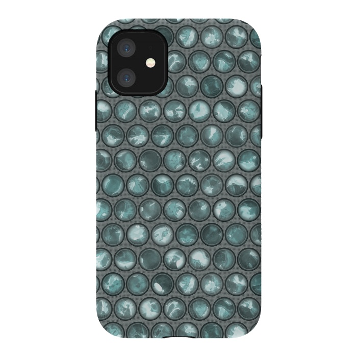 iPhone 11 StrongFit Green Glass Bead Pattern by Andrea Haase