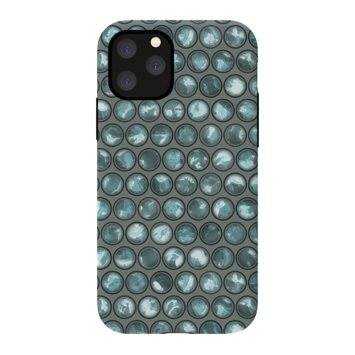 iPhone 11 Pro StrongFit Green Glass Bead Pattern by Andrea Haase
