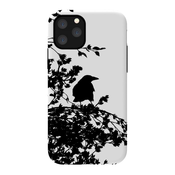 iPhone 11 Pro StrongFit Black And White Bird by Andrea Haase