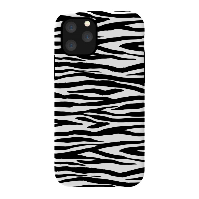 iPhone 11 Pro StrongFit Zebra Stripes Black And White 2 by Andrea Haase