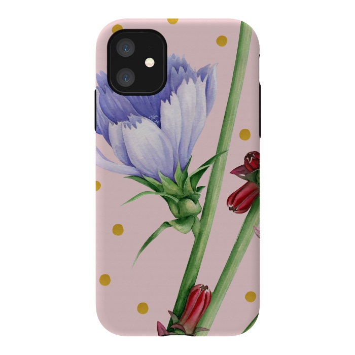 iPhone 11 StrongFit Purple Chicory by Creativeaxle