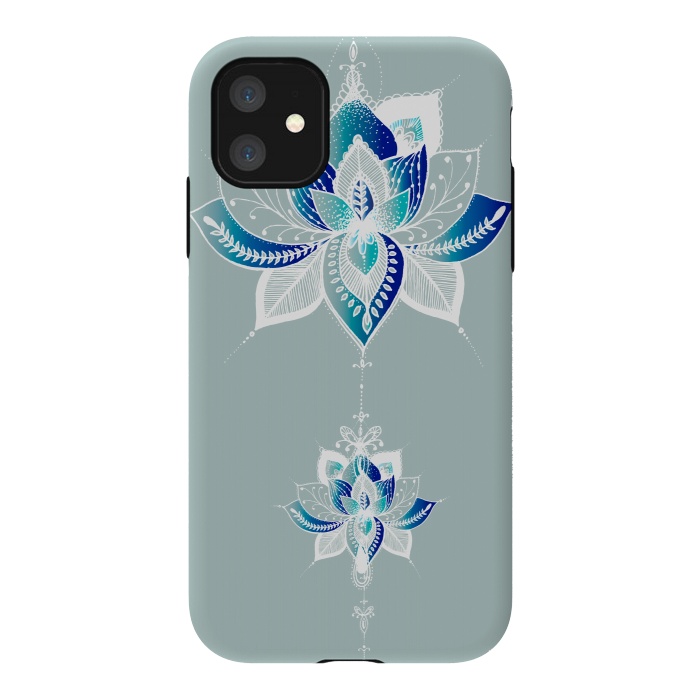 iPhone 11 StrongFit Saige Lotus Flower  by Rose Halsey