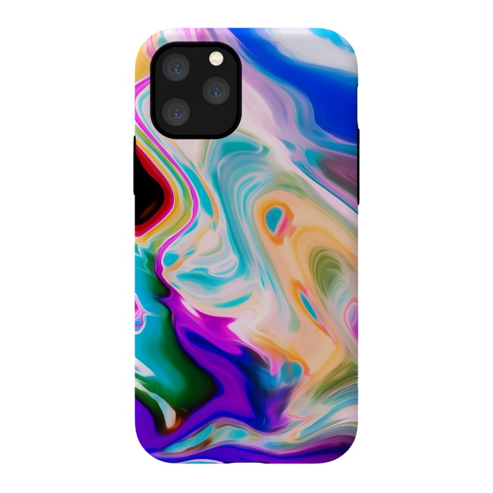 iPhone 11 Pro StrongFit Colorful Abstract Marble Swirls by Dushan Medich