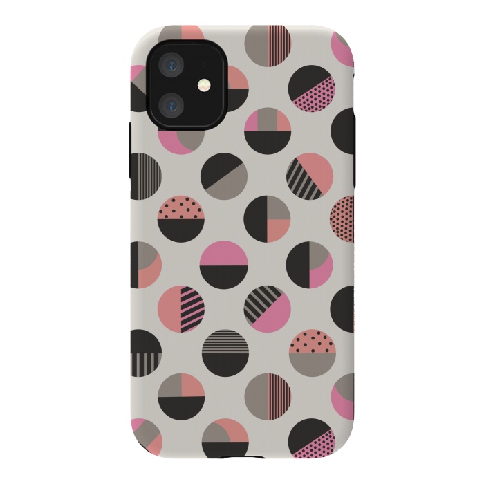iPhone 11 StrongFit Circles of geometric patterns by Mmartabc