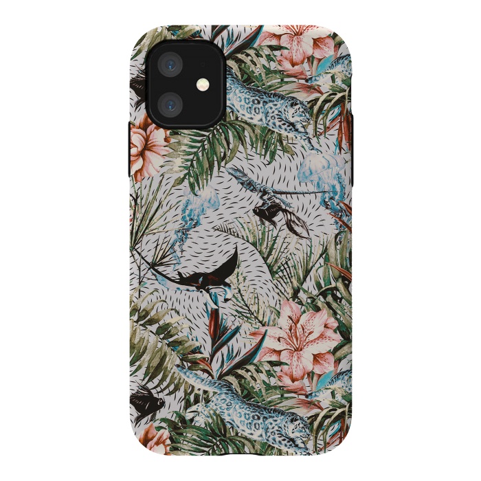 iPhone 11 StrongFit Paradisiacal flora and fauna  by Mmartabc